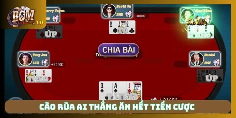 Cào rùa ai thắng ăn hết tiền cược 