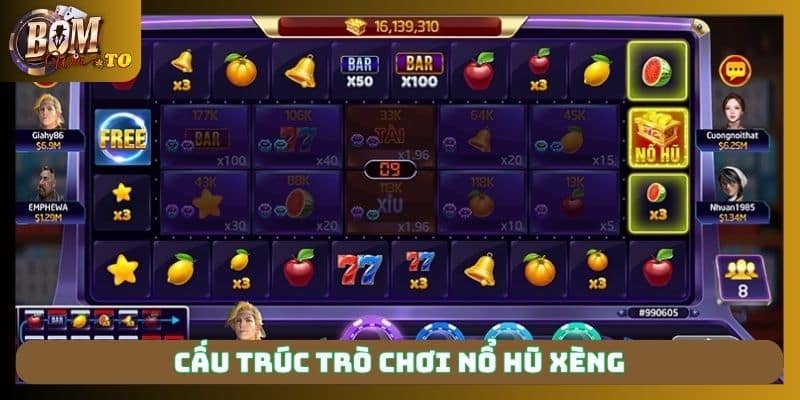 Cấu trúc trò chơi đơn giản với 5 guồng quay và 9 biểu tượng