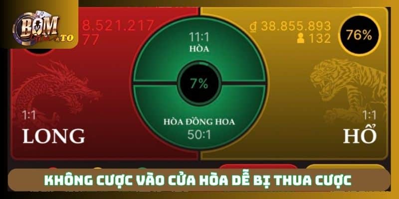 Không cược vào cửa Hòa dễ bị thua cược
