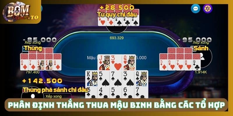 Phân định thắng thua mậu binh bằng các tổ hợp