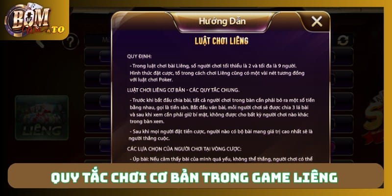 Quy tắc chơi cơ bản trong game Liêng