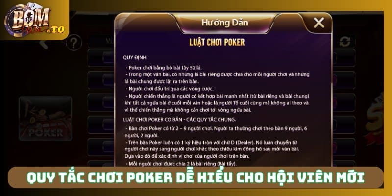 Quy tắc chơi Poker dễ hiểu cho hội viên mới