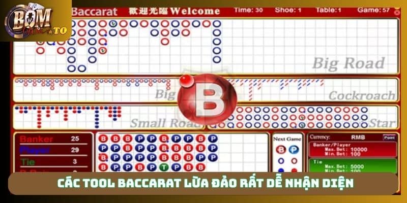 Các tool baccarat lừa đảo rất dễ nhận diện